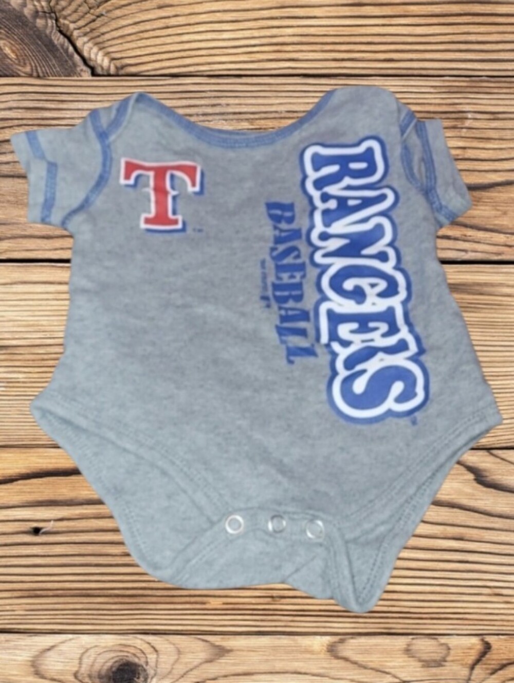 LITTLE BOY'S GENUINE MERCH TEXAS RANGERS ONESIE